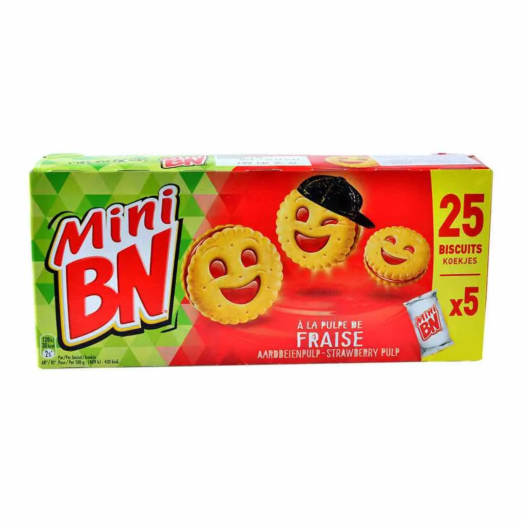Minis biscuits à la pulpe de fraise 168g - BN