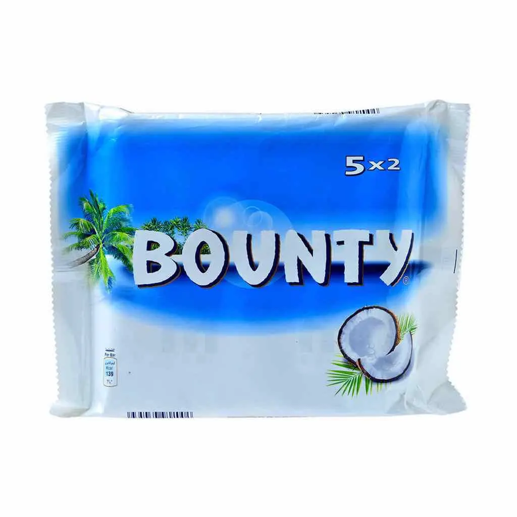 Barres chocolatées chocolat noix de coco x5 unités 285g - BOUNTY