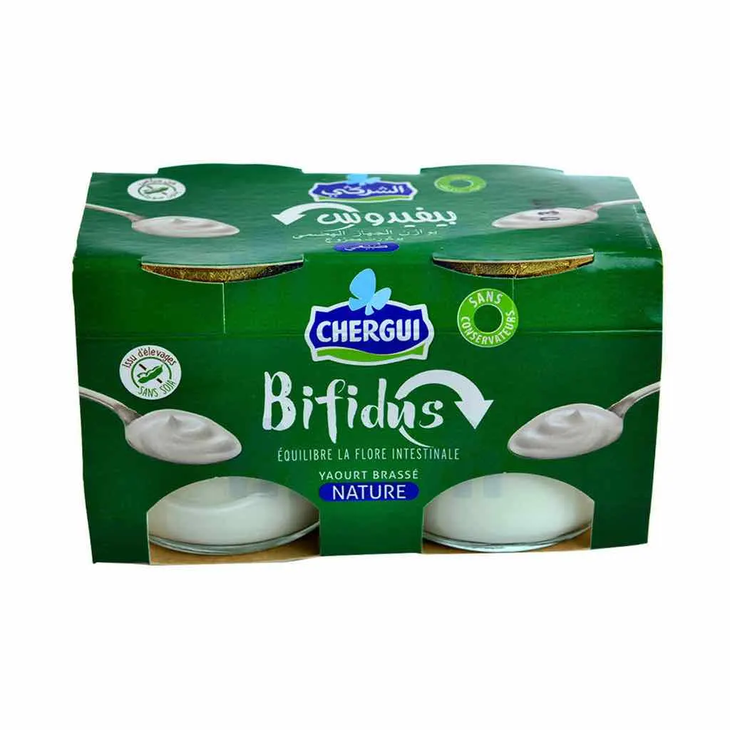 Yaourt brassé nature Bifidus 2x125g - CHERGUI