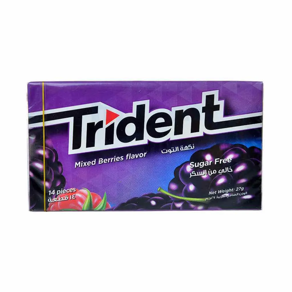 Chewing-gum Sans sucres saveur baies sauvages - TRIDENT