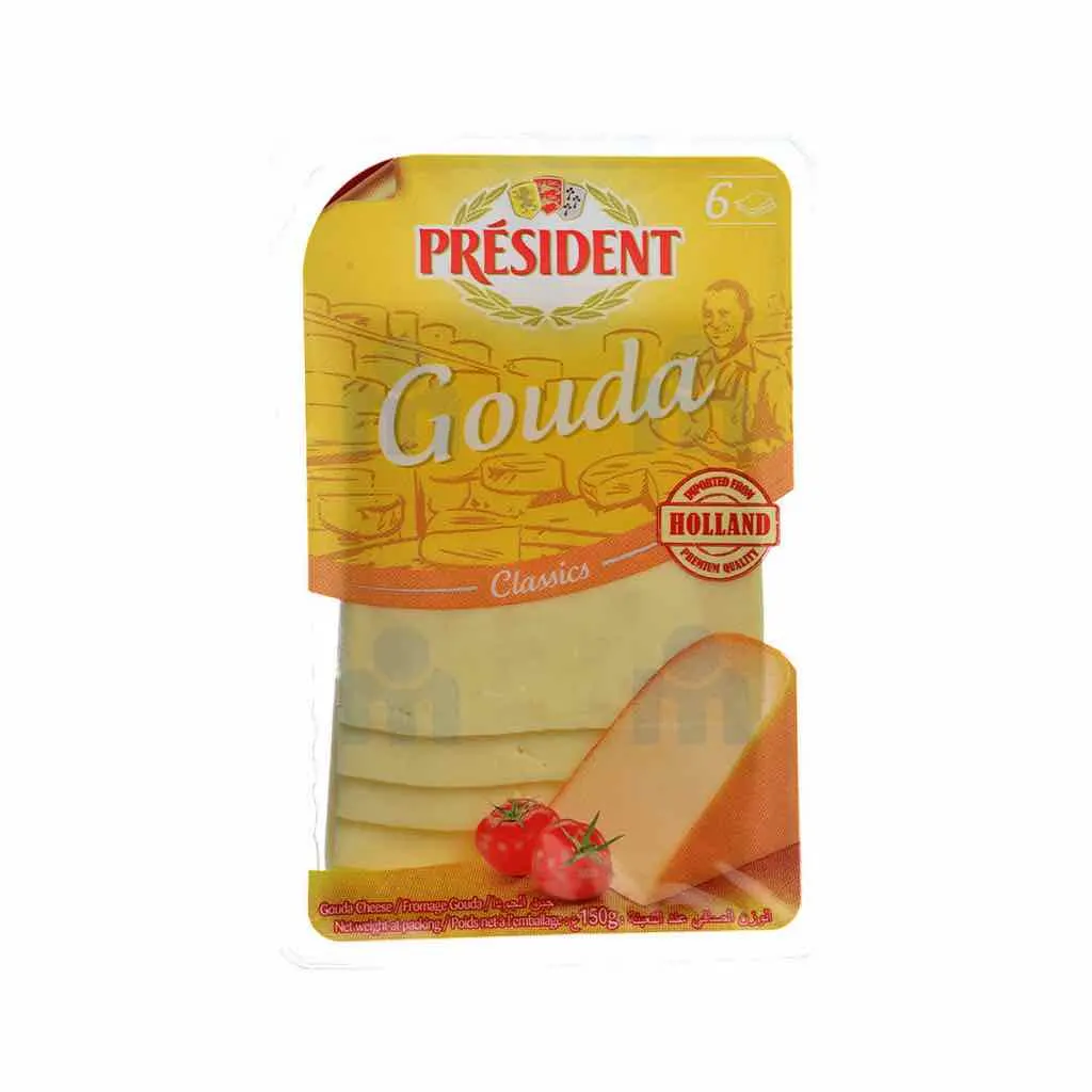 Tranche fromage Gouda x6 150g - PRÉSIDENT
