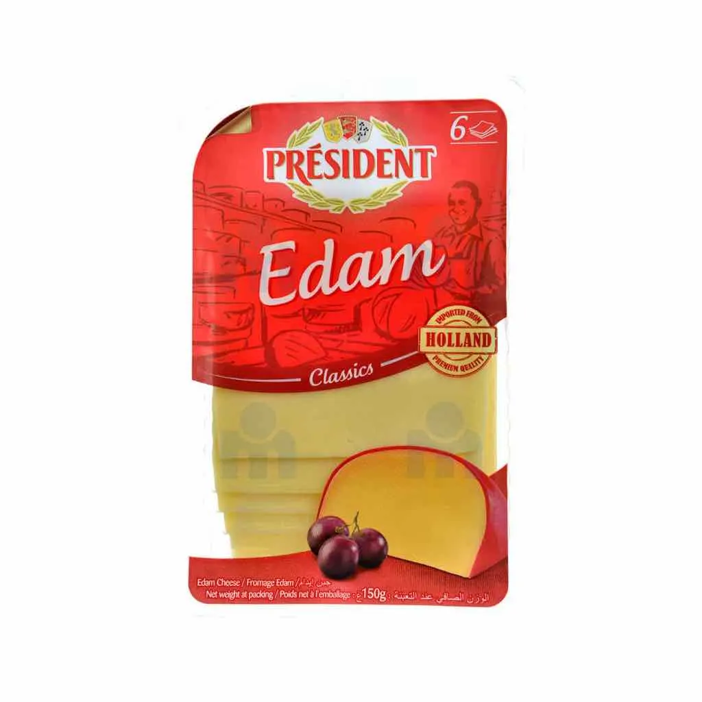Tranche fromage Edam x6 150g - PRÉSIDENT