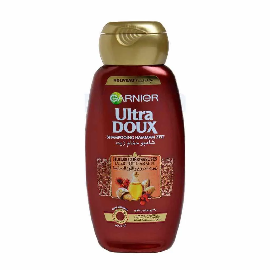 Shampoing huiles guérisseuses de ricin et d'amande 200ml - ULTRAS DOUX