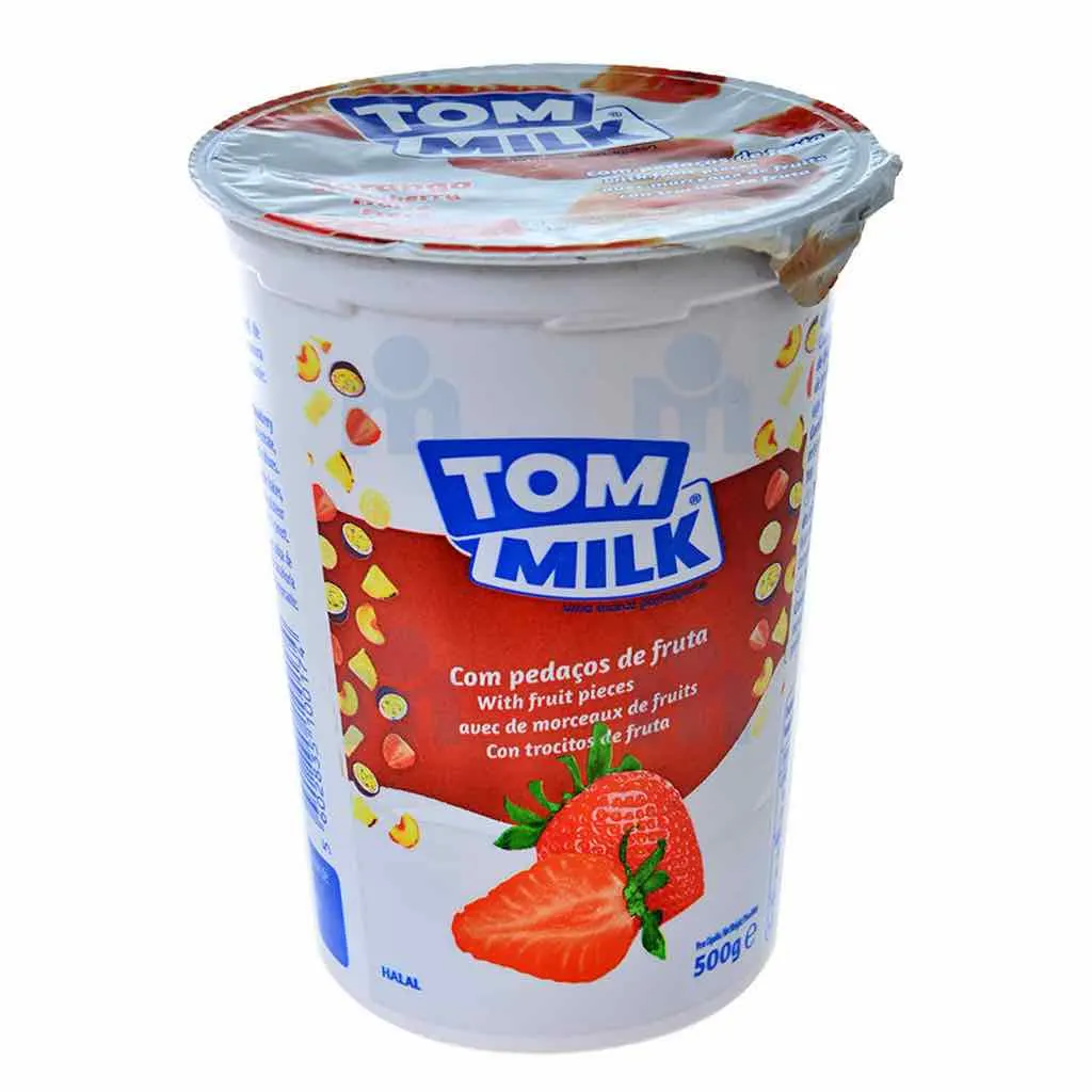Yaourt brassé fraise 500g - TOM MILK