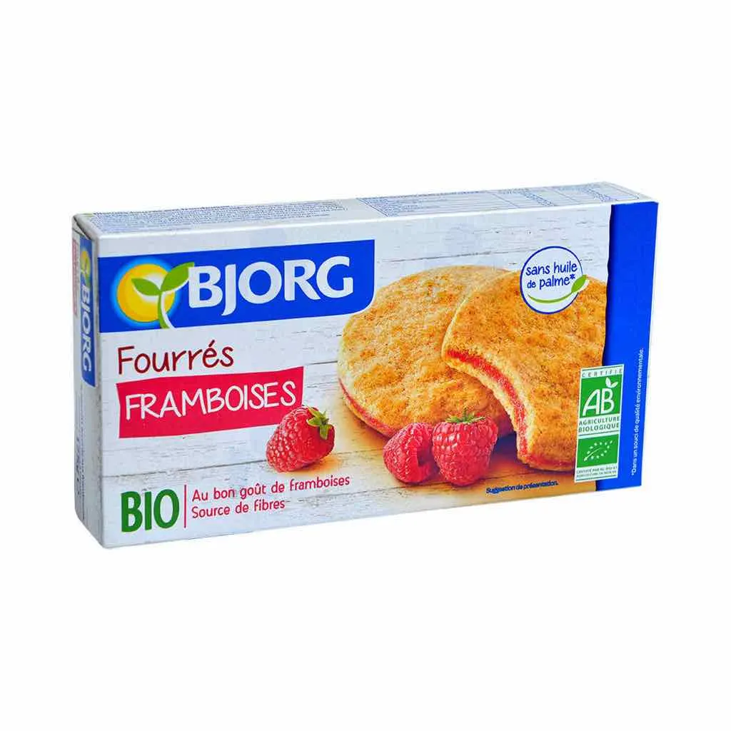 Biscuits fourrés aux framboises bio 175g - BJORG - vue 2