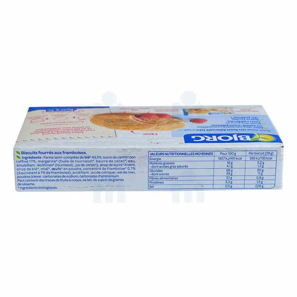 Biscuits fourrés aux framboises bio 175g - BJORG - vue 3