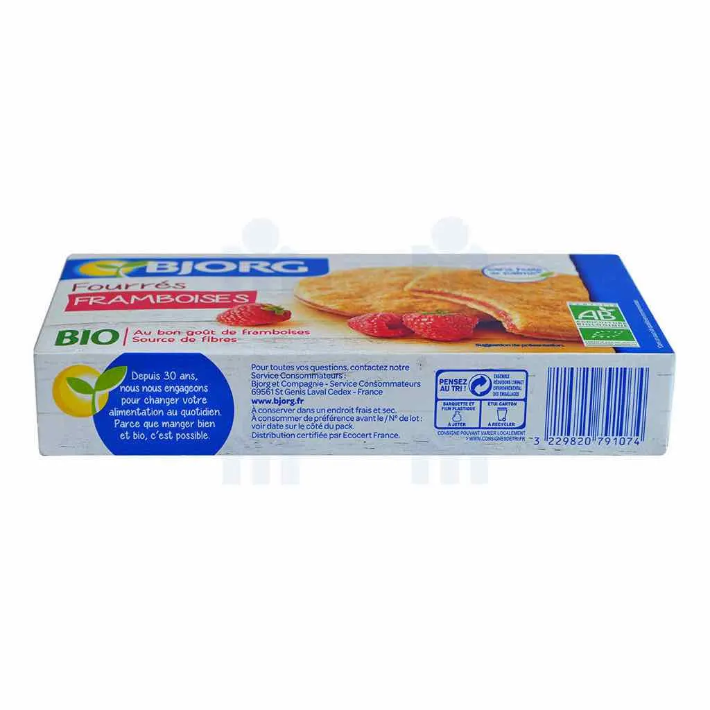 Biscuits fourrés aux framboises bio 175g - BJORG - vue 4