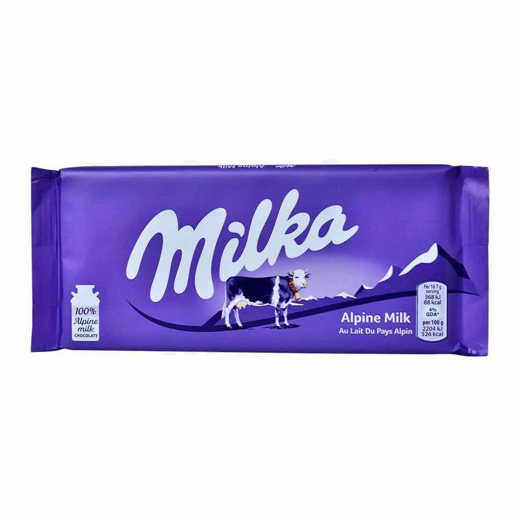 Tablette de chocolat au lait du pays Alpin 100g - MILKA