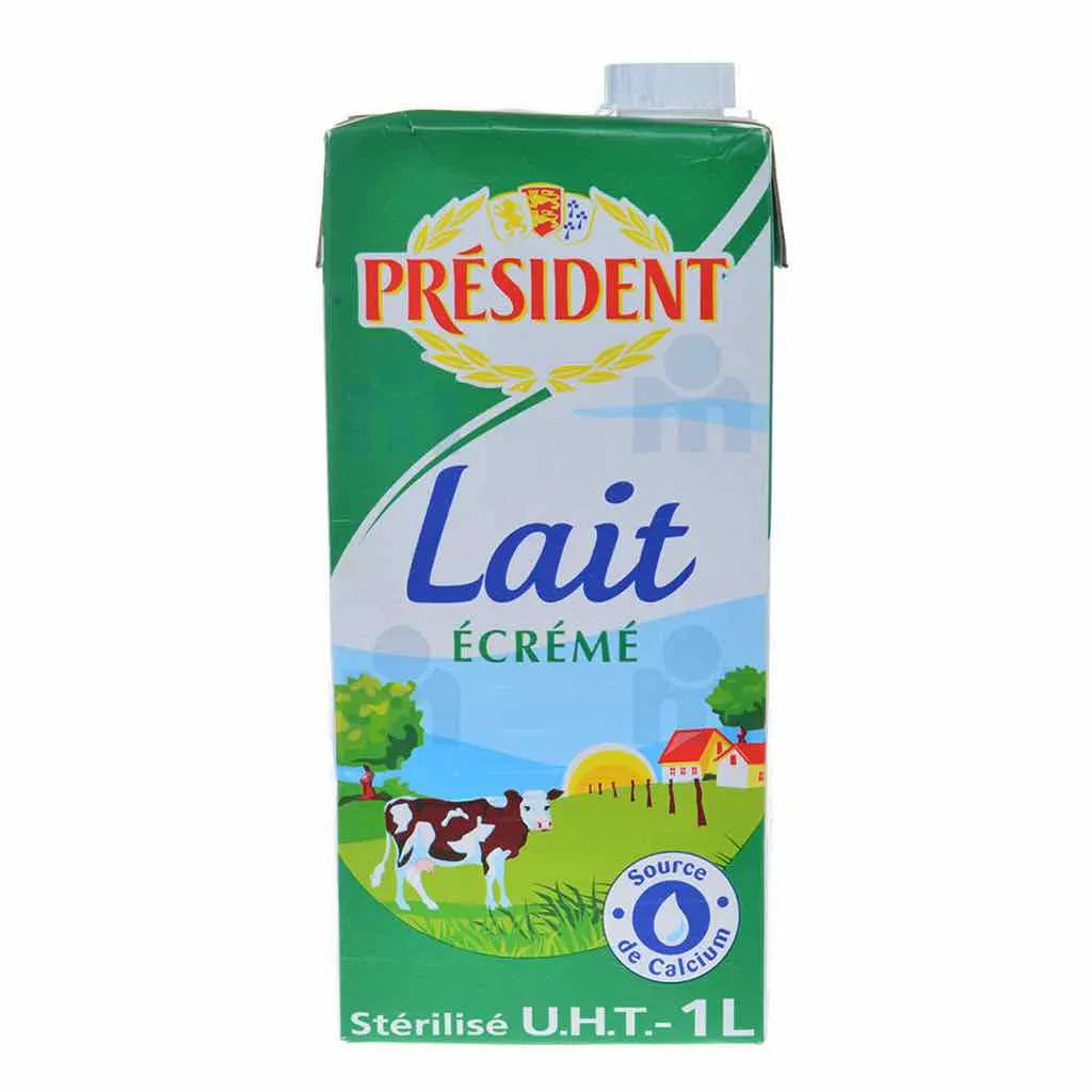 Lait UHT écrémé 1L - PRÉSIDENT