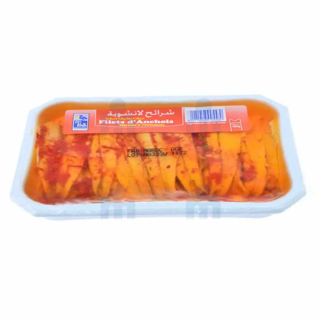 Filets d'anchois marinés à l'orientale 180g - FISHER KING
