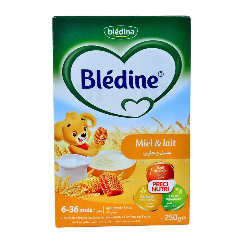 Céréales lactées instantanées miel  lait 250g - BLEDINE