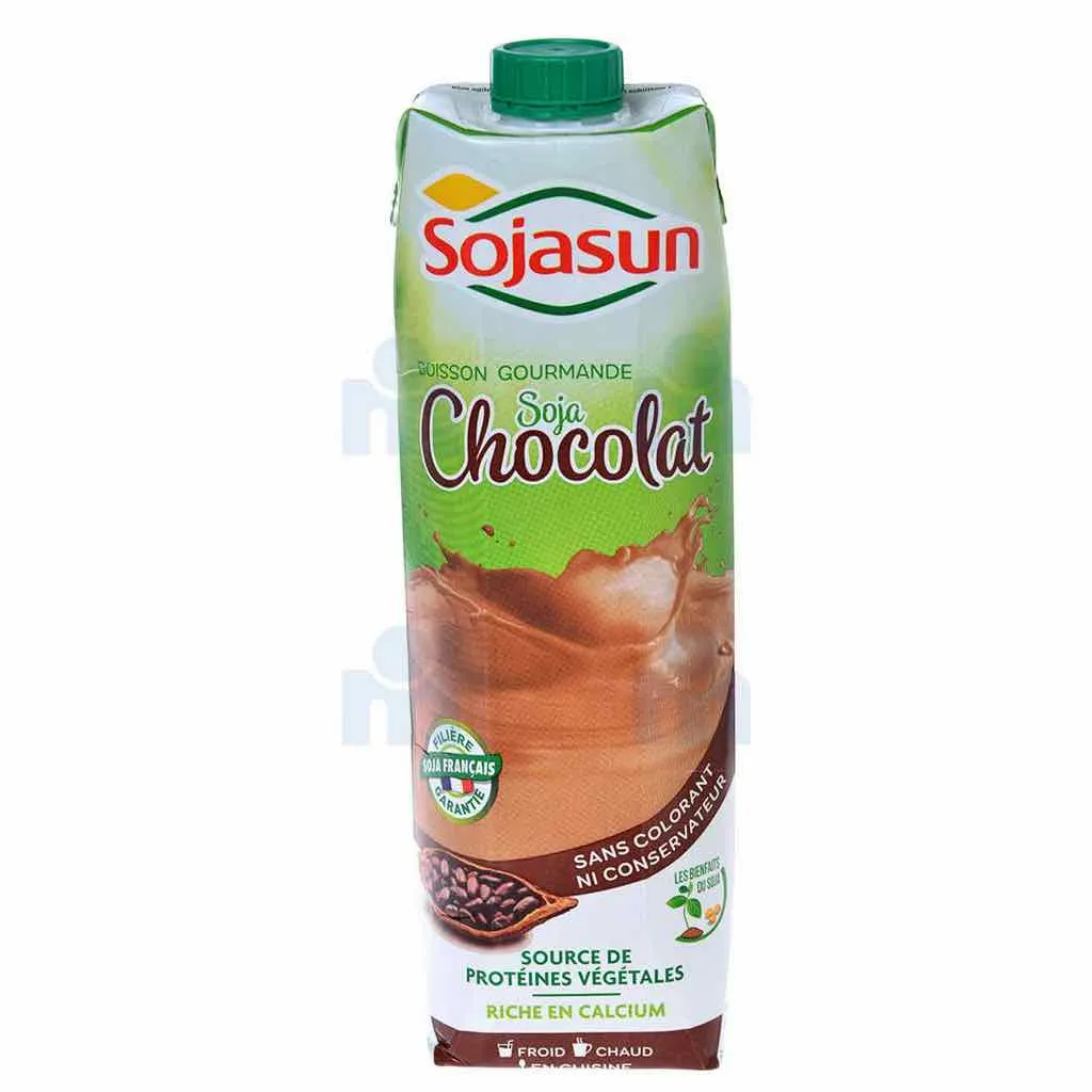 Boisson végétal au soja et chocolat sans colorant ni conservateur 1L - SOJASUN