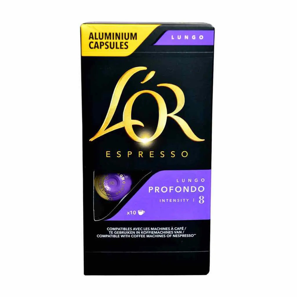 Capsules de café Espresso Lungo profondo n°8 x10 unités - L'OR