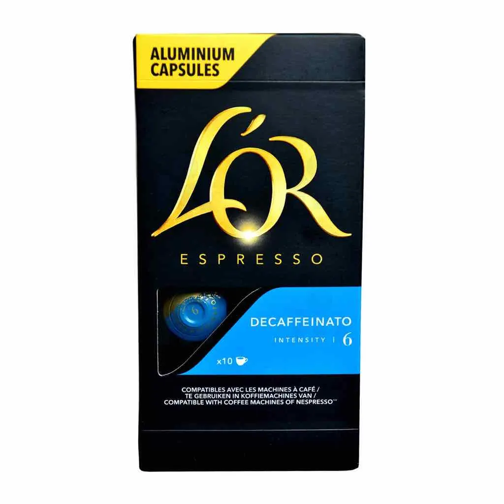 Capsules de café Espresso Decaffeinato n°6 x10 unités - L'OR