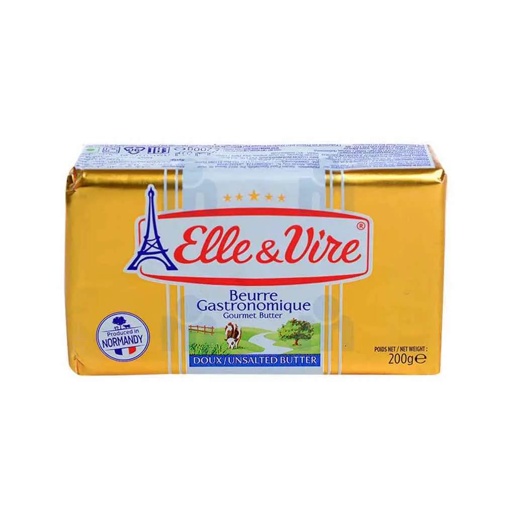 Beurre gastronomique doux en plaquette 200g - ELLE & VIRE