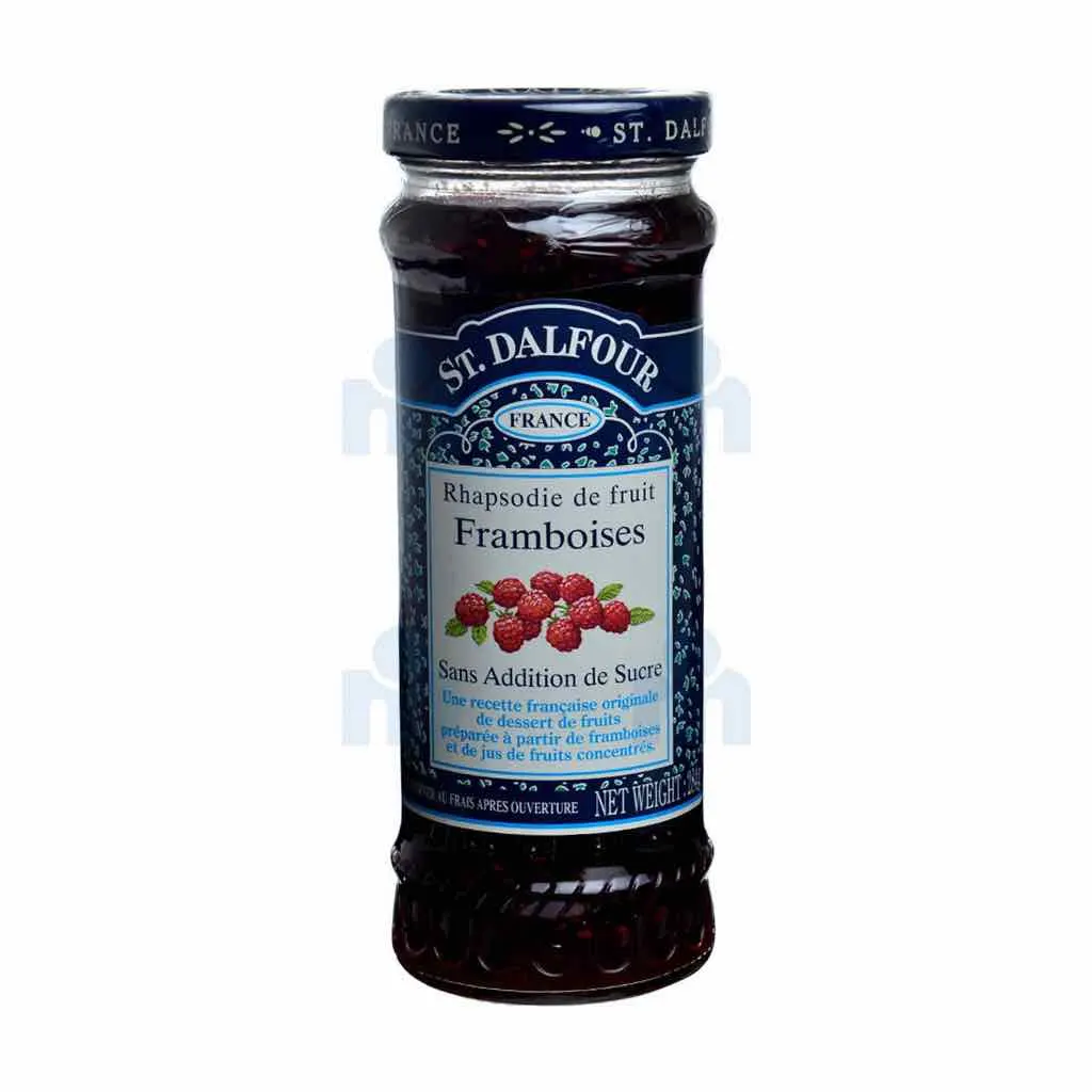 Confiture framboises sans sucre ajouté 284g - ST. DALFOUR