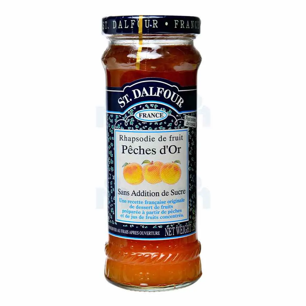 Confiture de pêches sans sucre ajouté 284g - ST. DALFOUR