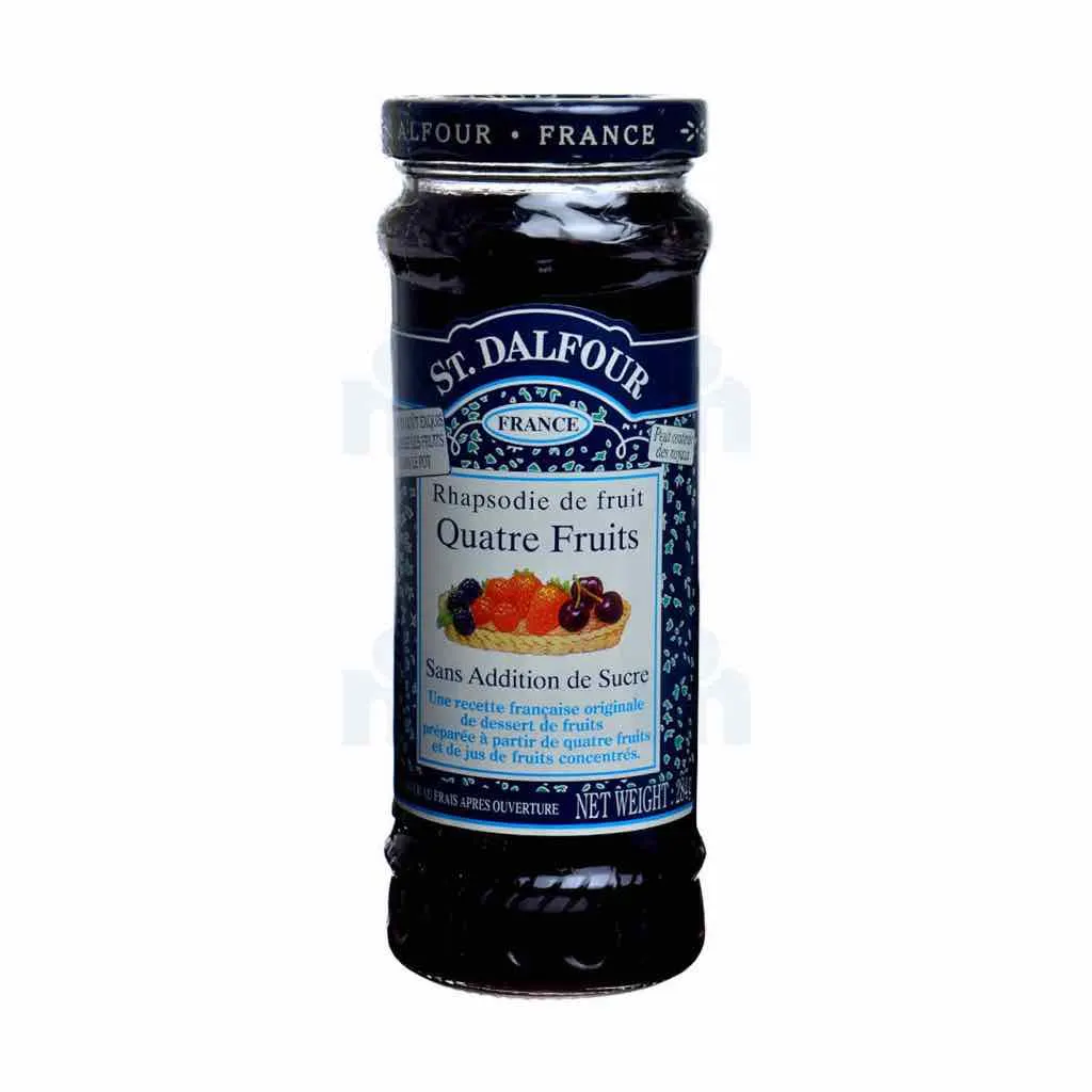Confiture quatre fruits sans sucre ajouté 284g - ST. DALFOUR
