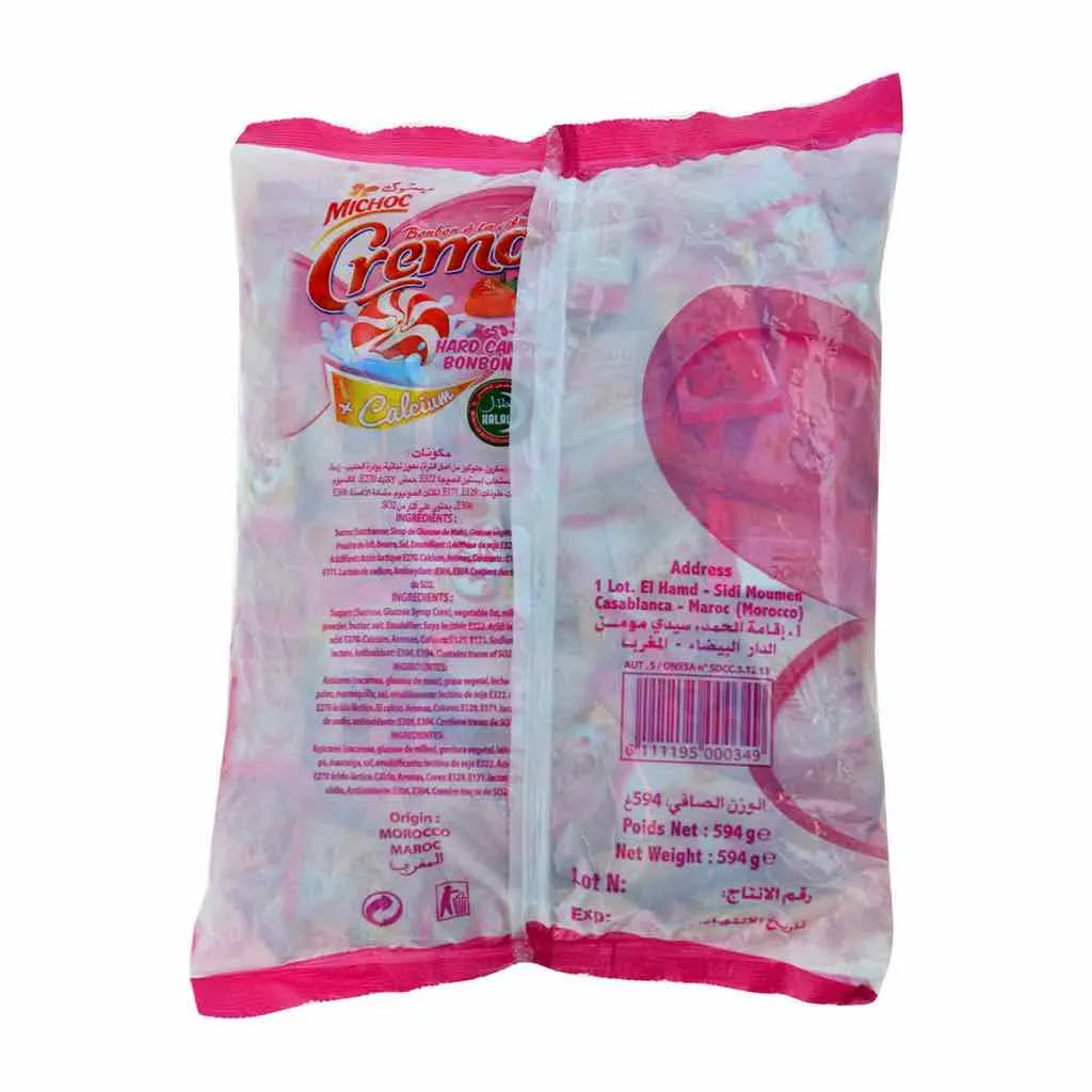 Bonbons à la crème saveur fraise Cremo 594g - MICHOC - vue 2