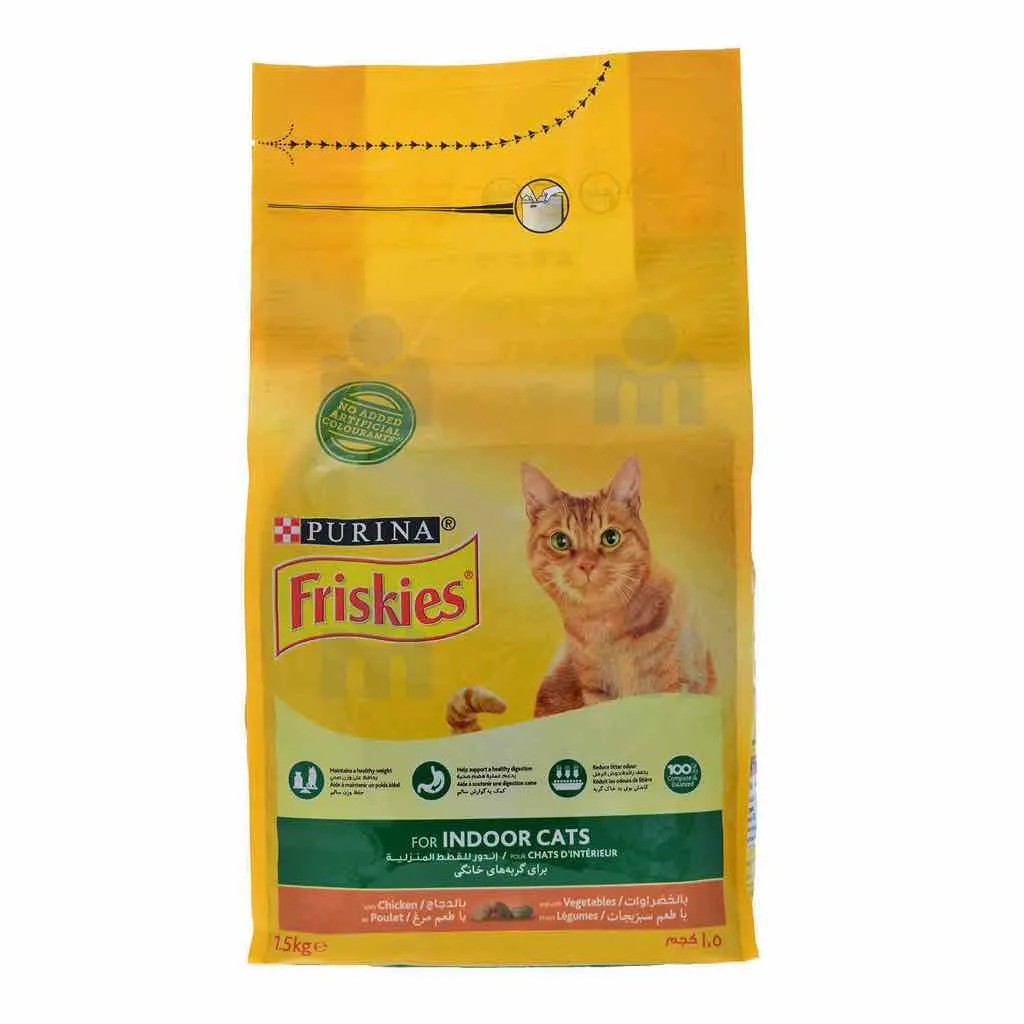 Croquettes au poulet et aux légumes pour chat adulte d'intérieur 1,5Kg - FRISKIE