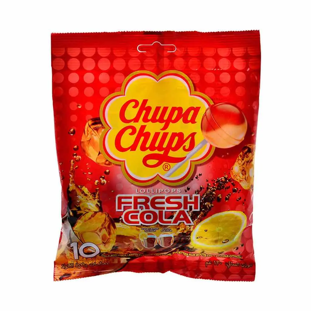 Sucettes saveur cola et cola citron 120g - CHUPA CHUPS