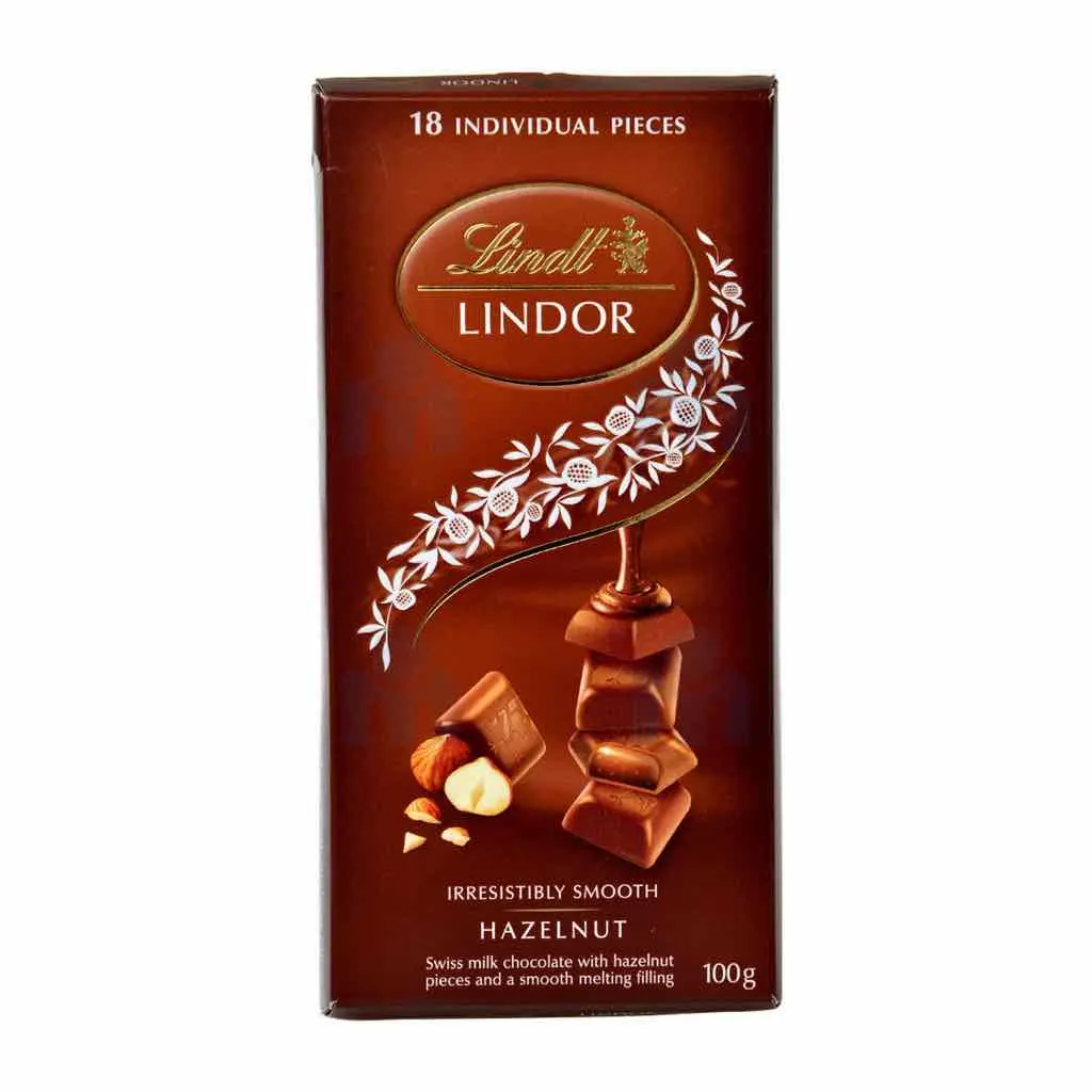Tablette de chocolat au lait avec 34% de noisettes Les grandes 100g - LINDT