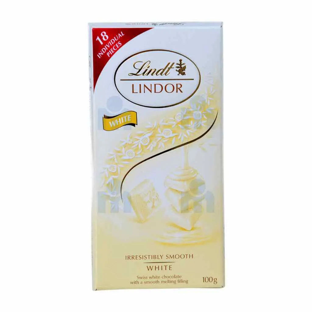 Tablette de chocolat blanc Lindor 100g - LINDT