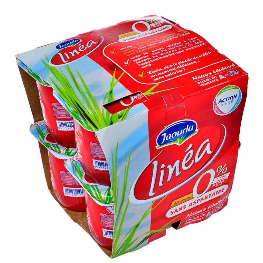 Yaourt nature édulcoré 0% 8x110g - LINEA