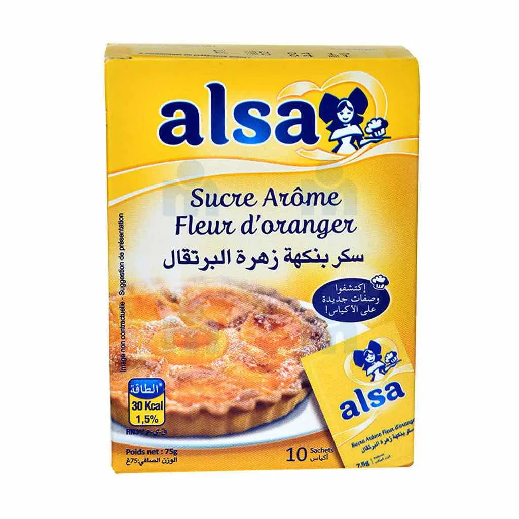 Sucre arôme fleur d'oranger 10x7,5g - ALSA