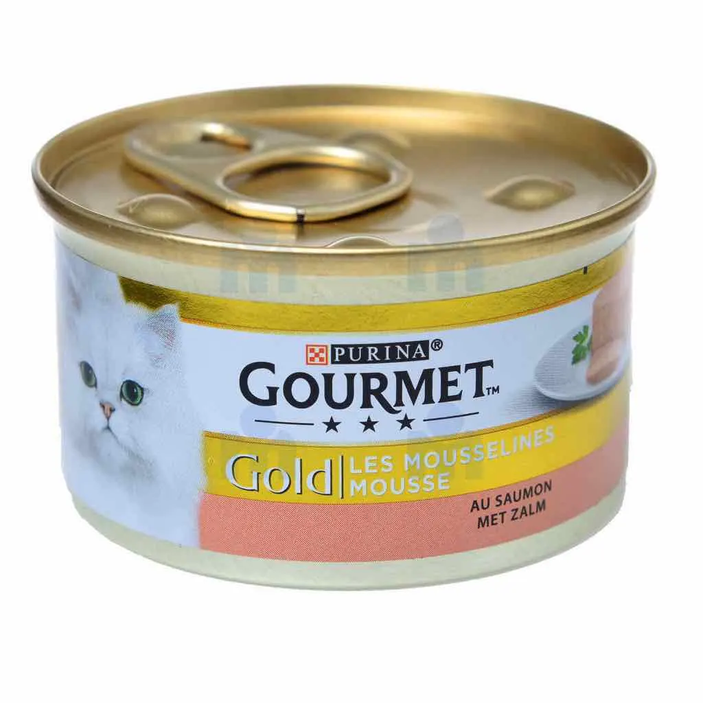 Mousse au saumon pour chat adulte Les Mousselines Gold 85g - GOURMET