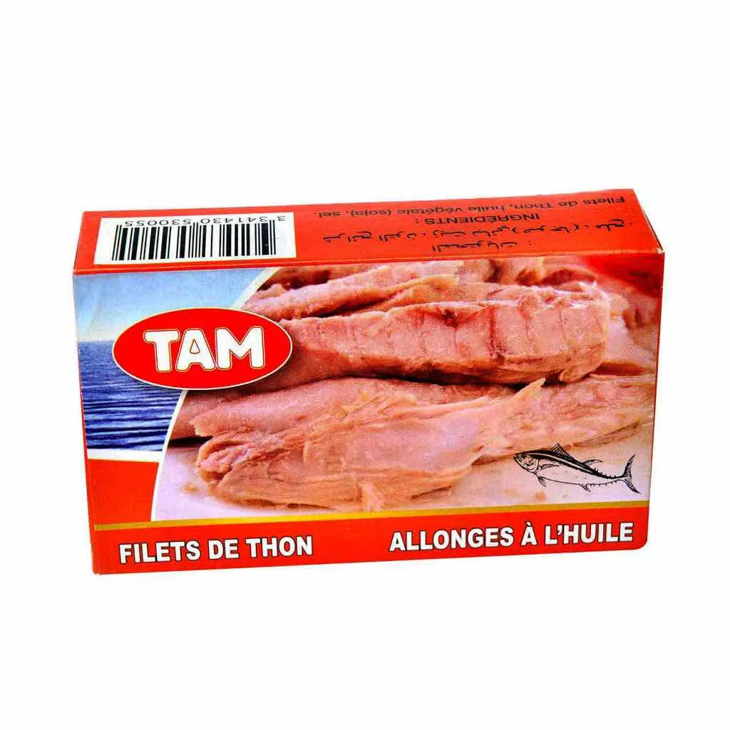 Filets de thon à l'huile végétale 90g  - TAM