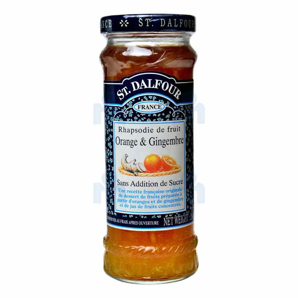 Confiture d'oranges et gingembre sans sucre ajouté 284g - ST. DALFOUR