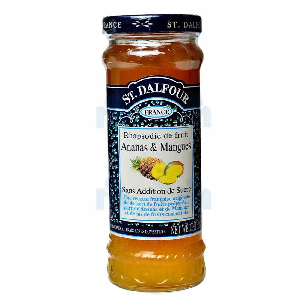 Confiture ananas et mangues sans sucre ajouté 284g - ST. DALFOUR