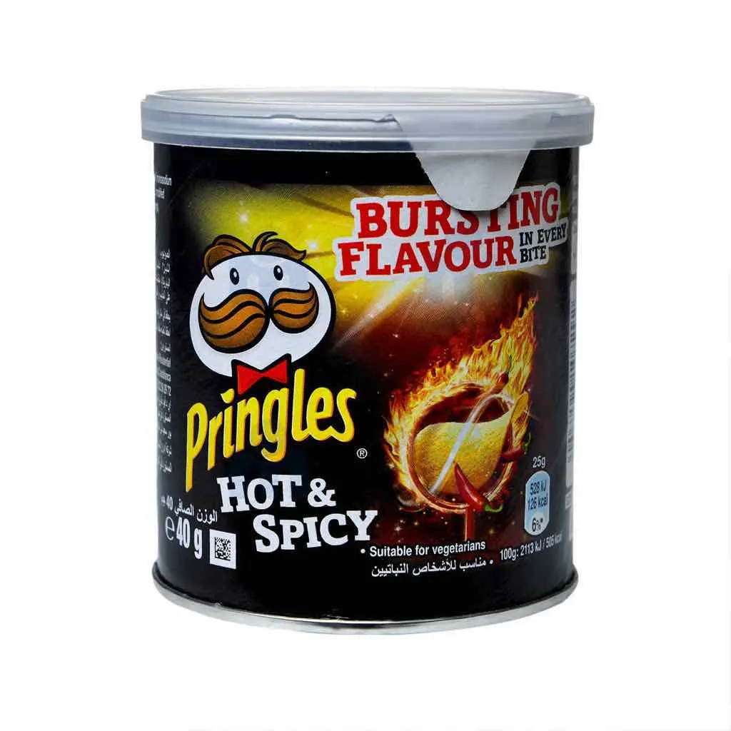 Chips en tuiles Hot & Spicy  goût piment et épices 40g - PRINGLES