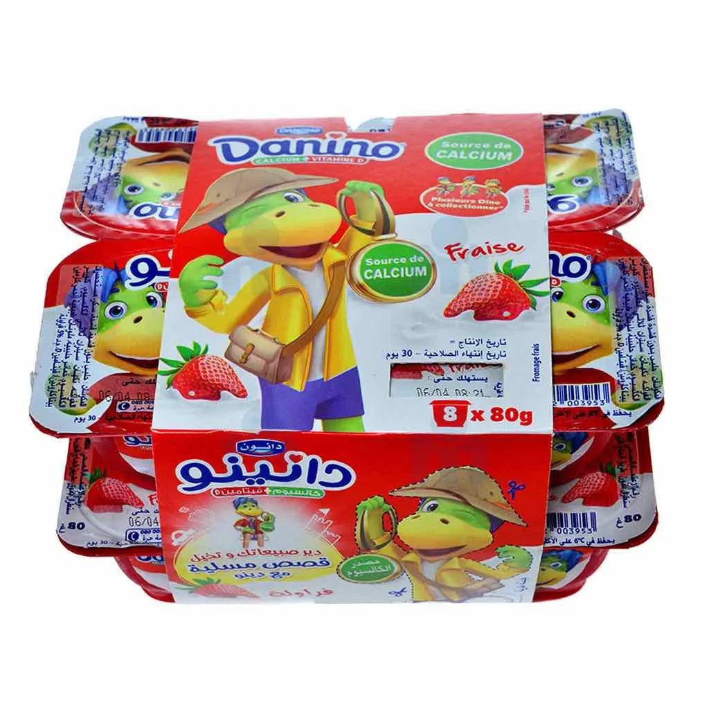 Yaourt fraise 8x80g - DANINO