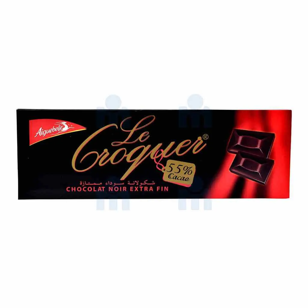 Tablette de chocolat noir extra fin Le Croquer 55% 300g - AIGUEBELLE