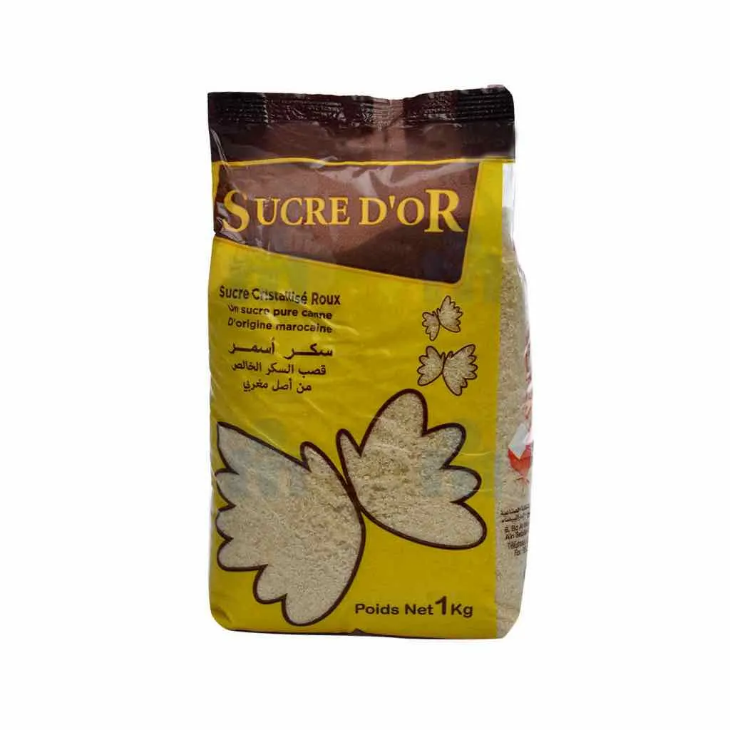 Sucre cristallisé roux 1Kg - SUCRE D'OR