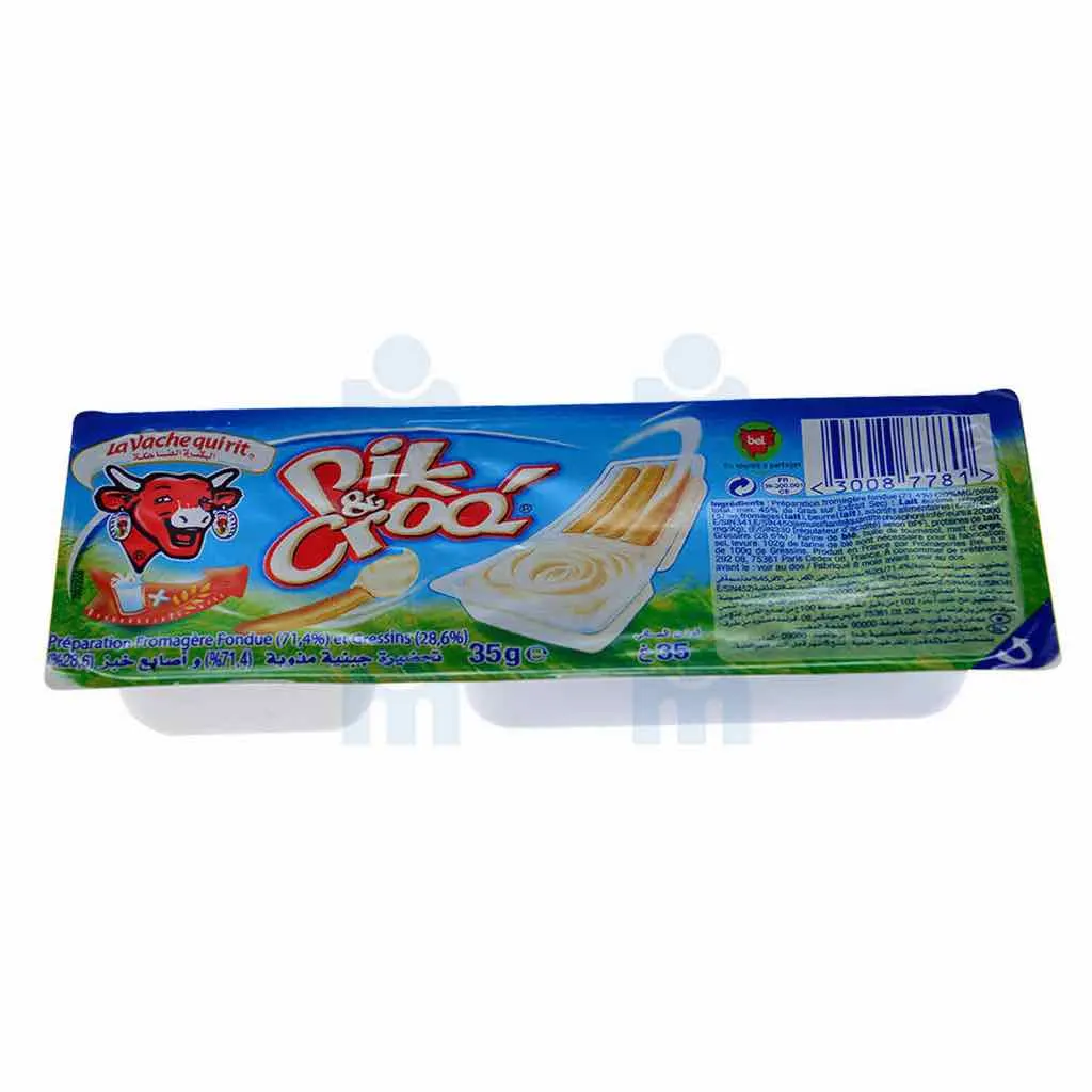 Pik  Croq fromage à tartiner etbâtonnets céréaliers 35g - LA VACHE QUI RIT