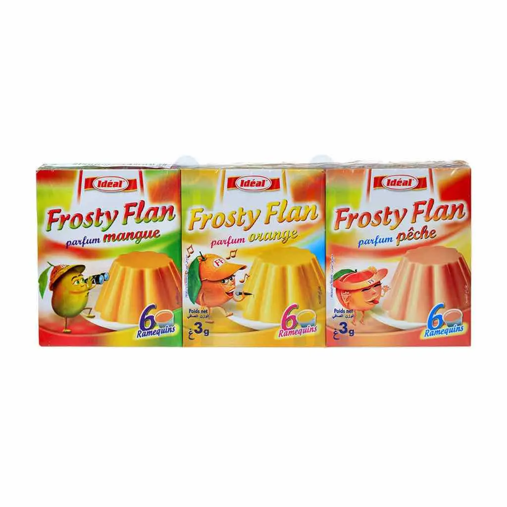 Préparation pour flan Frosty saveurs variées 6x 3g - IDEAL