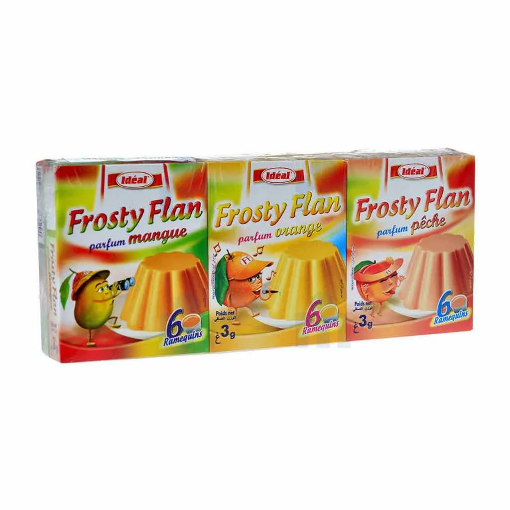 Préparation pour flan Frosty saveurs variées 6x 3g - IDEAL - vue 2