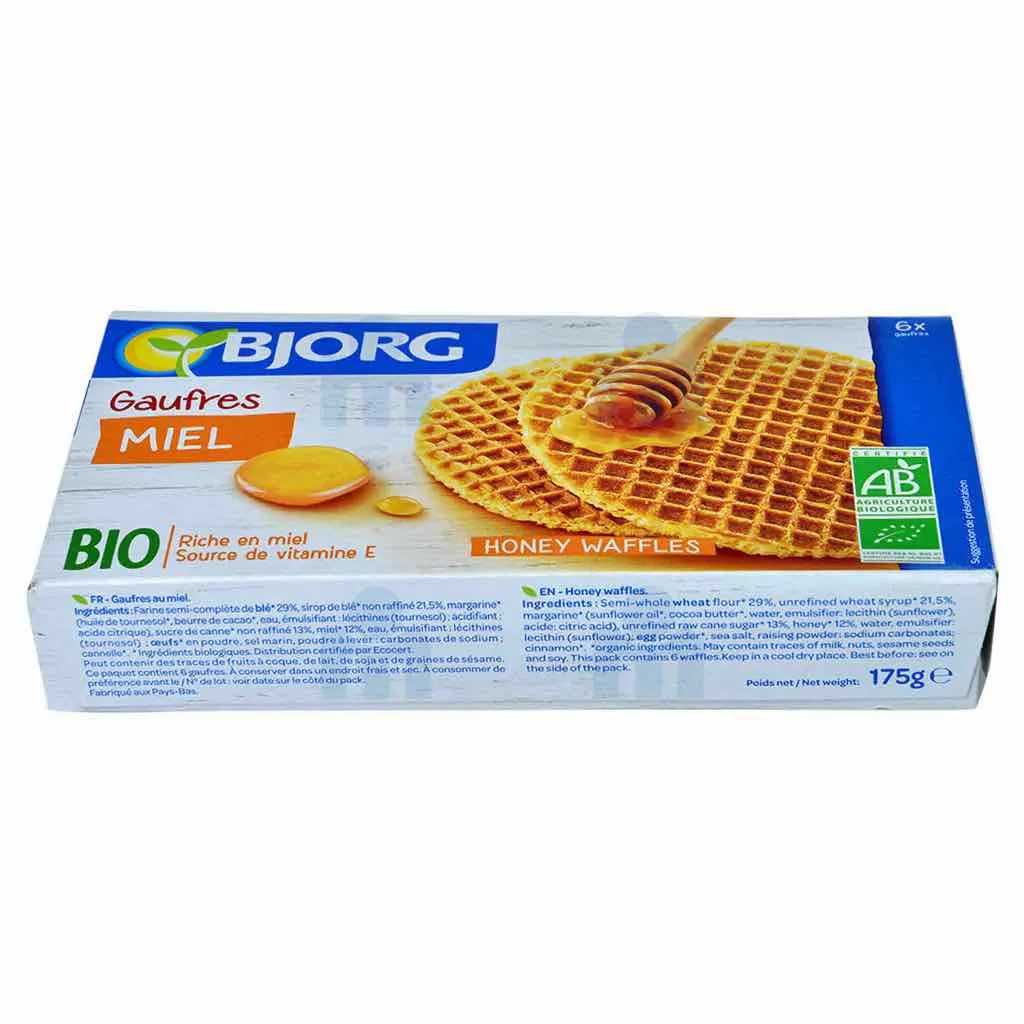Gaufres au miel bio 175g - BJORG - vue 2