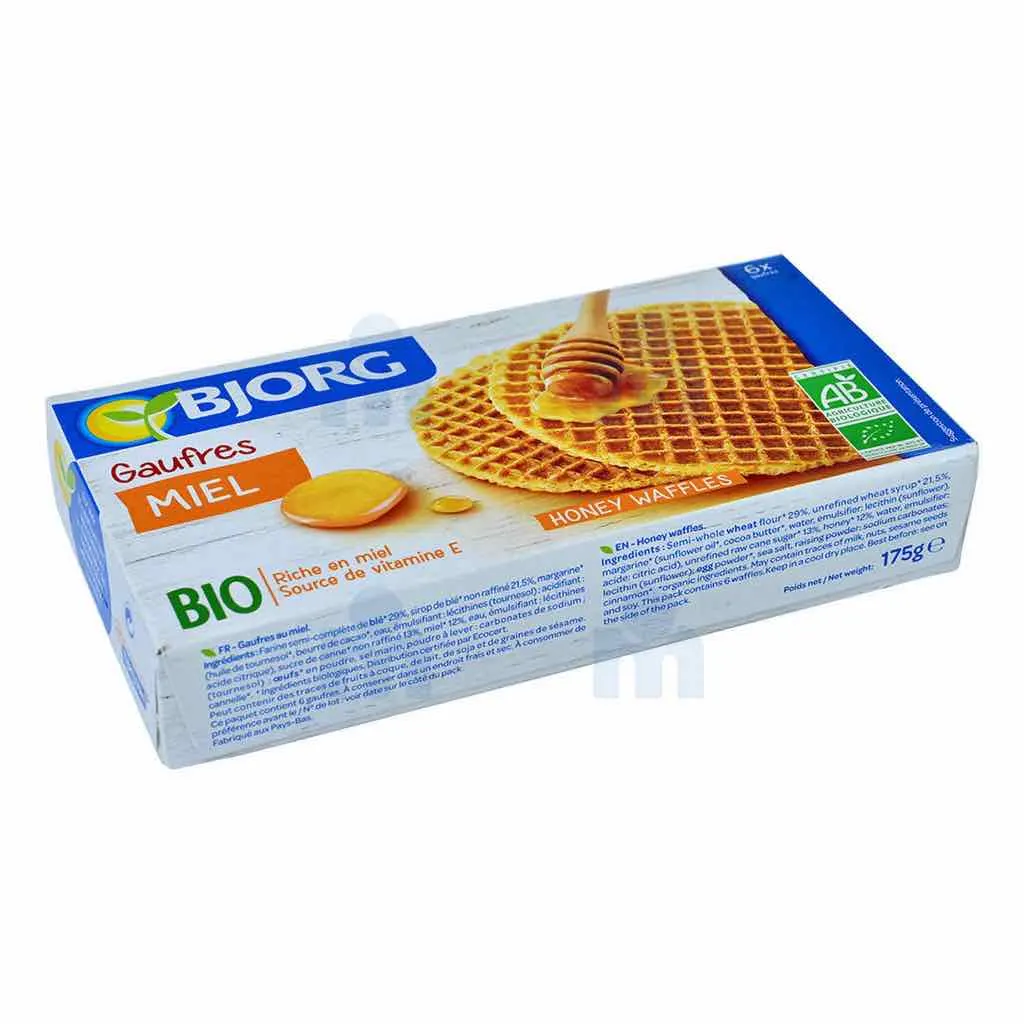 Gaufres au miel bio 175g - BJORG - vue 3
