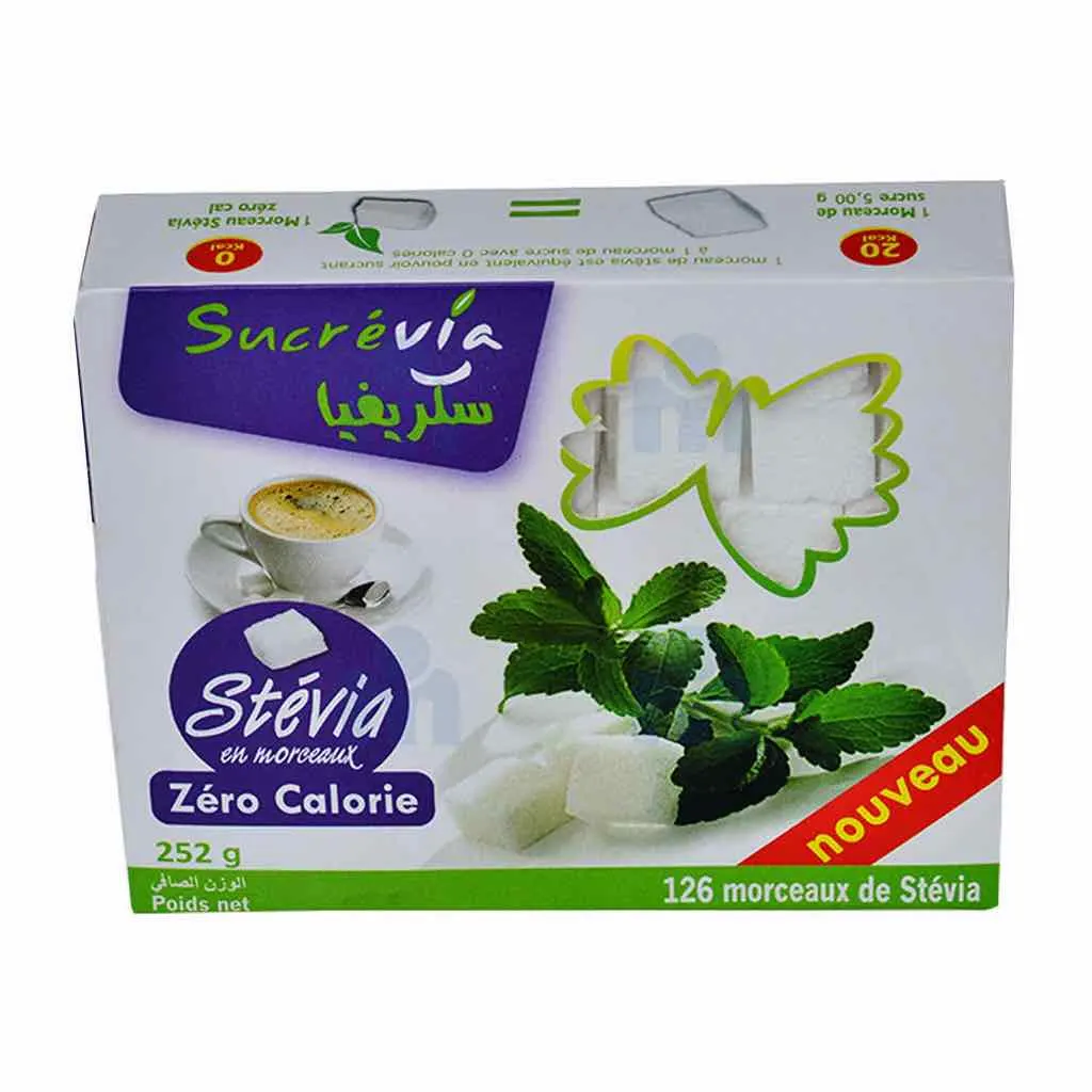 Stévia en morceaux zéro calorie 252g - SUCREVIA