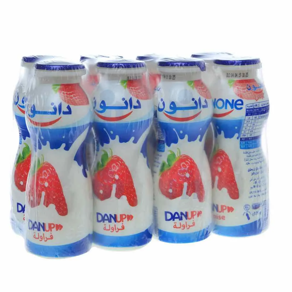 Yaourt à boire fraise  Dan UP 8x170g - DANONE