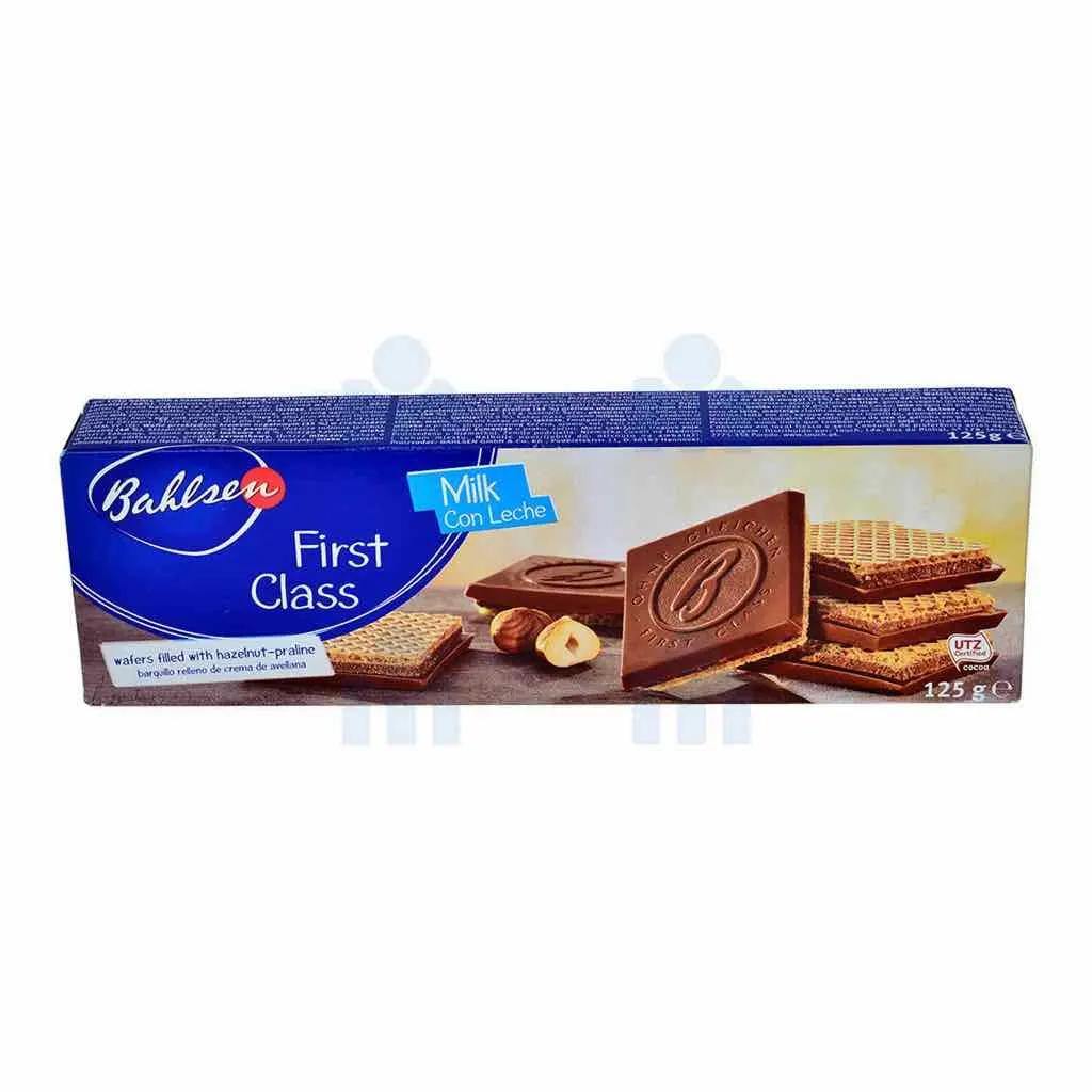 Gaufrettes au chocolat et praliné noisette First Class 125g - BAHLSEN