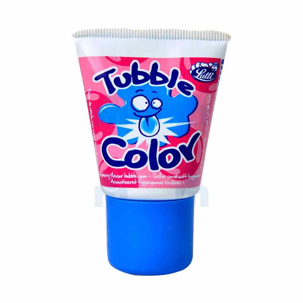 Tube de chewing gum à la framboise Tubble Color 35g - LUTTI