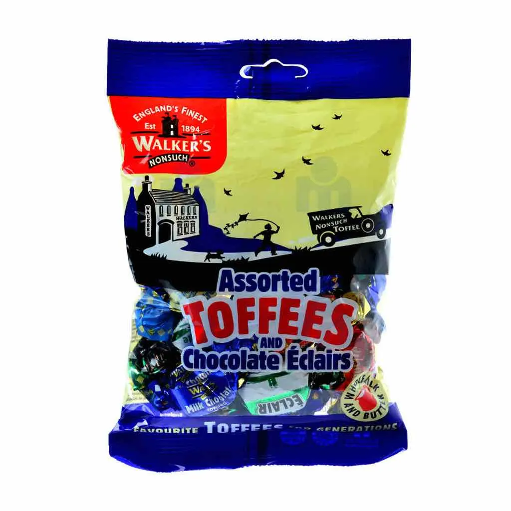 Sachet assortiment de caramel et de chocolat éclairs 150g  - WALKER'S