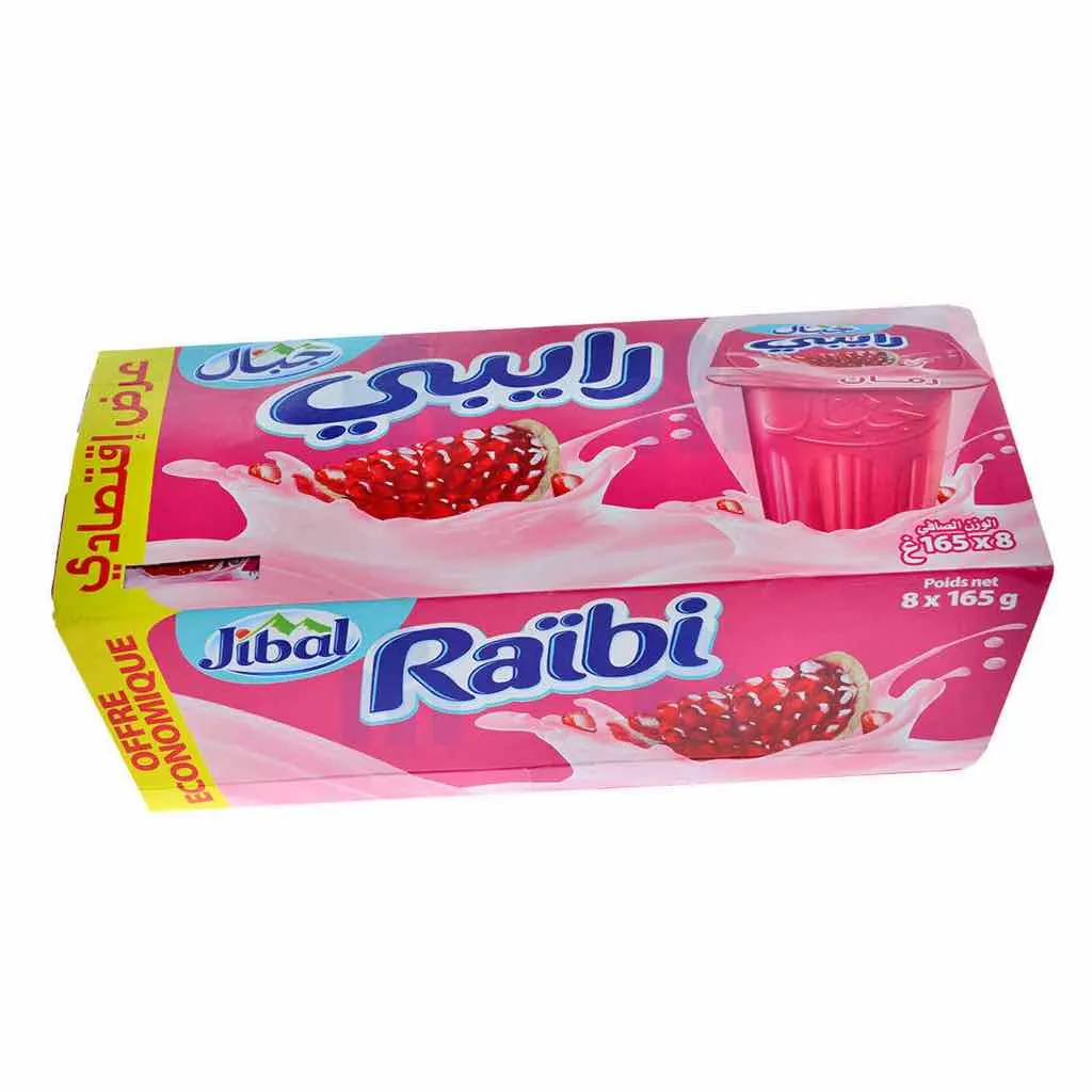 Yaourt à boire aromatisé à la grenadine Raïbi 8x165g - JIBAL