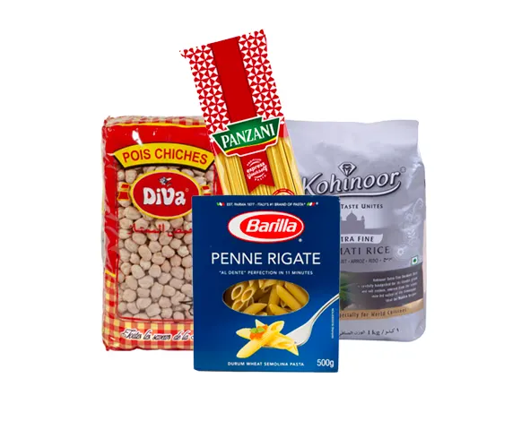 Pâtes, riz, féculents