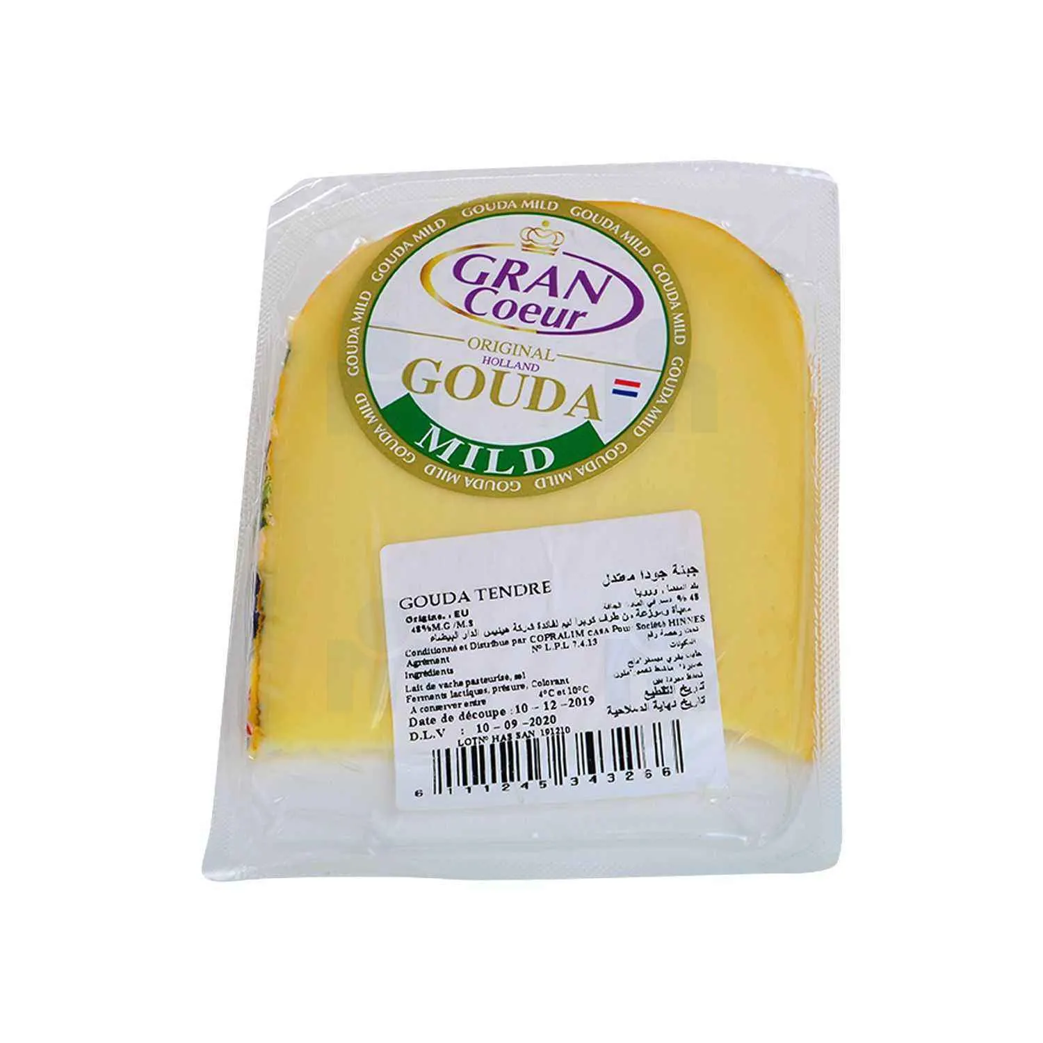 Fromage gouda nature 265g - GRAN COEUR